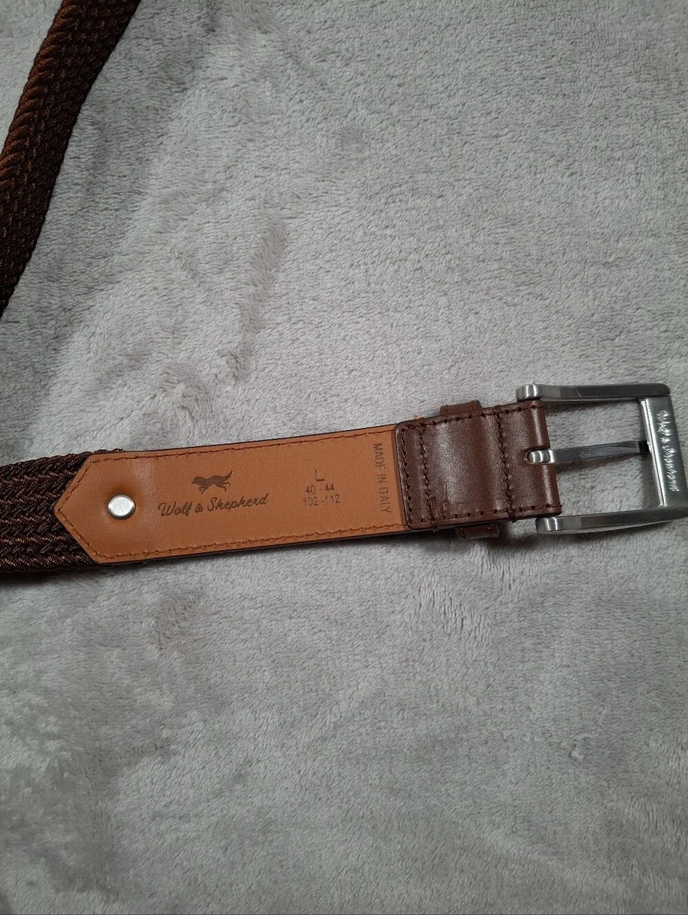 Wolf & Shepherd Leather Woven Belt L 40 - 44